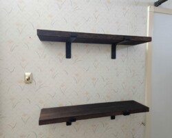 Shelf and bracket installation Shelf and bracket installation