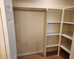 Custom closet shelving